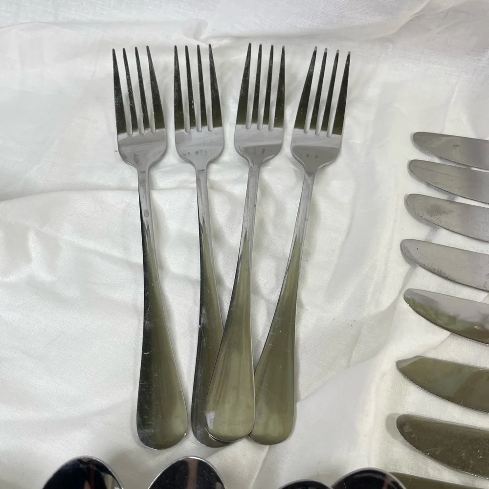 ⭐️Stainless Steel Cutlery Set 35 Pieces, 6 small spoons, 5 small forks